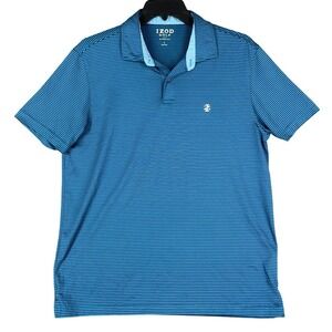 Izod Golf Shirt Mens L Performance Stretch Polo Athletic Golfwear Modern Classic